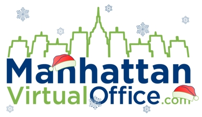 manhattan virtual office christmas logo
